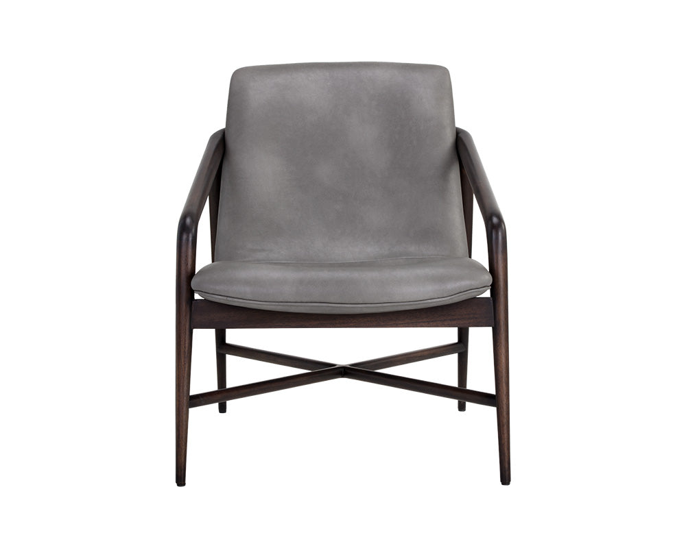 Sunpan Mila Lounge Chair In Bravo Cream/Bravo Metal/Dark River