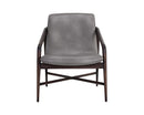 Sunpan Mila Lounge Chair In Bravo Cream/Bravo Metal/Dark River