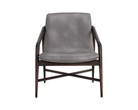 Sunpan Mila Lounge Chair In Bravo Cream/Bravo Metal/Dark River