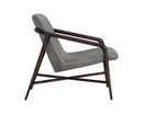 Sunpan Mila Lounge Chair In Bravo Cream/Bravo Metal/Dark River