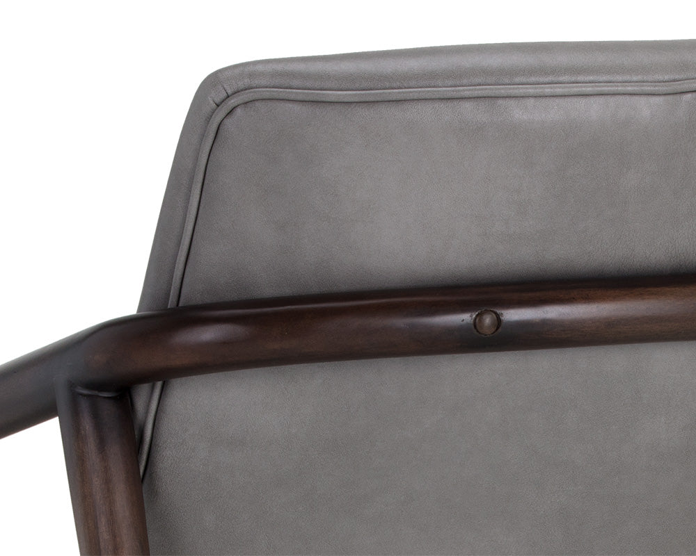 Sunpan Mila Lounge Chair In Bravo Cream/Bravo Metal/Dark River