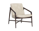 Sunpan Mila Lounge Chair In Bravo Cream/Bravo Metal/Dark River