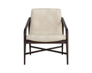 Sunpan Mila Lounge Chair In Bravo Cream/Bravo Metal/Dark River