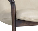 Sunpan Mila Lounge Chair In Bravo Cream/Bravo Metal/Dark River