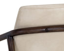 Sunpan Mila Lounge Chair In Bravo Cream/Bravo Metal/Dark River