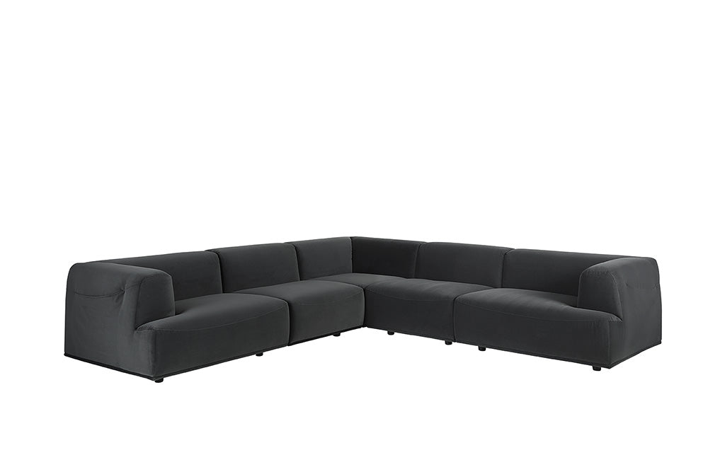 Sunpan Cairo Darren Sectional Set - Moto Stucco / Smokescreen