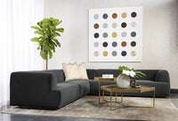 Sunpan Cairo Darren Sectional Set - Moto Stucco / Smokescreen