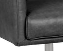 Sunpan Easton Swivel Lounge Chair - Marseille Black/Camel Leather