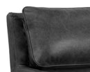 Sunpan Easton Swivel Lounge Chair - Marseille Black/Camel Leather