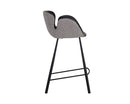 Sunpan Waldo Counter Stool in November Grey and Cinnamon Brown