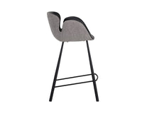 Sunpan Waldo Counter Stool in November Grey and Cinnamon Brown