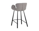 Sunpan Waldo Counter Stool in November Grey and Cinnamon Brown