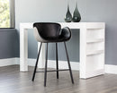Sunpan Waldo Counter Stool in November Grey and Cinnamon Brown