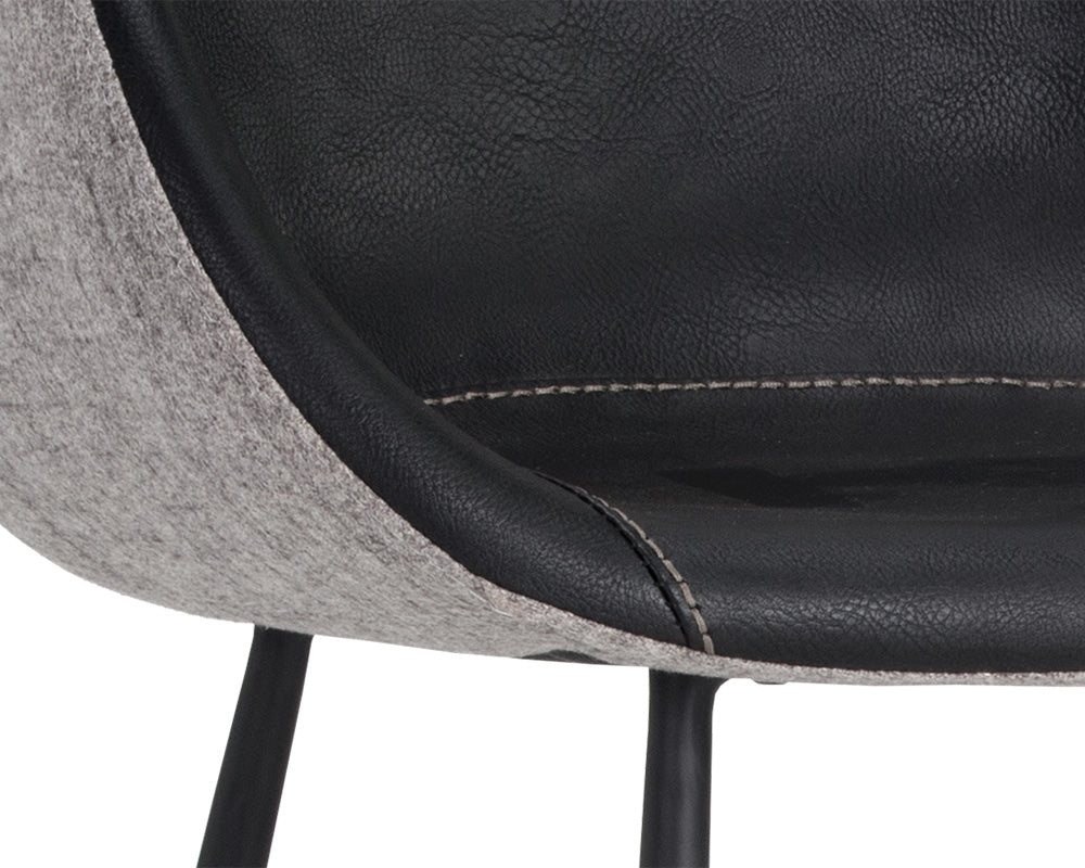 Sunpan Waldo Counter Stool in November Grey and Cinnamon Brown