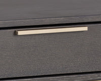 Sunpan Rebel Nightstand - Black and Taupe/Gold And Charcoal Grey/Raw Umber