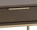 Sunpan Rebel Nightstand - Black and Taupe/Gold And Charcoal Grey/Raw Umber