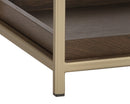 Sunpan Rebel Nightstand - Black and Taupe/Gold And Charcoal Grey/Raw Umber