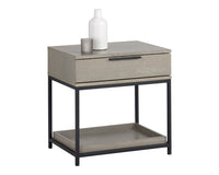 Sunpan Rebel Nightstand - Black and Taupe/Gold And Charcoal Grey/Raw Umber