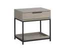 Sunpan Rebel Nightstand - Black and Taupe/Gold And Charcoal Grey/Raw Umber