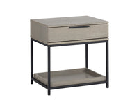 Sunpan Rebel Nightstand - Black and Taupe/Gold And Charcoal Grey/Raw Umber