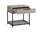 Sunpan Rebel Nightstand - Black and Taupe/Gold And Charcoal Grey/Raw Umber