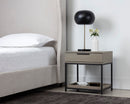Sunpan Rebel Nightstand - Black and Taupe/Gold And Charcoal Grey/Raw Umber