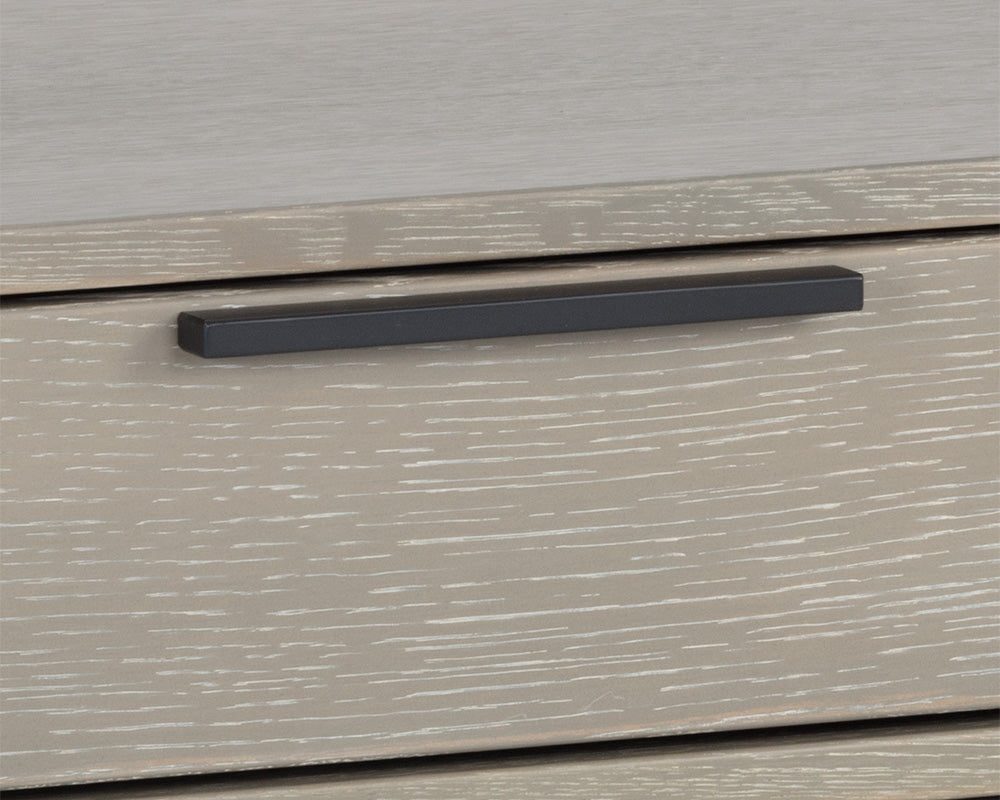 Sunpan Rebel Nightstand - Black and Taupe/Gold And Charcoal Grey/Raw Umber
