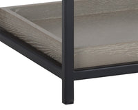 Sunpan Rebel Nightstand - Black and Taupe/Gold And Charcoal Grey/Raw Umber
