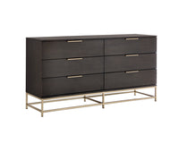 Sunpan Rebel Dresser In Gold and Charcoal Grey