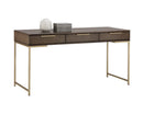 Sunpan Rebel Desk in Black with Taupe / Raw Umber / Champagne Gold - Cream