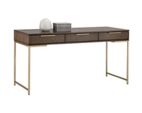Sunpan Rebel Desk in Black with Taupe / Raw Umber / Champagne Gold - Cream