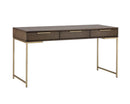 Sunpan Rebel Desk in Black with Taupe / Raw Umber / Champagne Gold - Cream