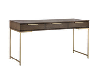 Sunpan Rebel Desk in Black with Taupe / Raw Umber / Champagne Gold - Cream