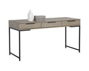 Sunpan Rebel Desk in Black with Taupe / Raw Umber / Champagne Gold - Cream