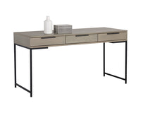 Sunpan Rebel Desk in Black with Taupe / Raw Umber / Champagne Gold - Cream