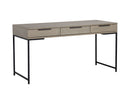 Sunpan Rebel Desk in Black with Taupe / Raw Umber / Champagne Gold - Cream