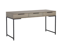 Sunpan Rebel Desk in Black with Taupe / Raw Umber / Champagne Gold - Cream