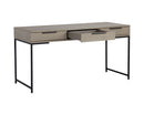 Sunpan Rebel Desk in Black with Taupe / Raw Umber / Champagne Gold - Cream