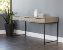 Sunpan Rebel Desk in Black with Taupe / Raw Umber / Champagne Gold - Cream