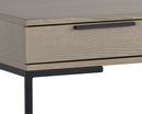 Sunpan Rebel Desk in Black with Taupe / Raw Umber / Champagne Gold - Cream
