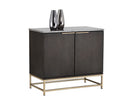 Sunpan Rebel Sideboard - Gold - Light Grey Marble / Charcoal Grey