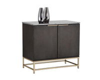 Sunpan Rebel Sideboard - Gold - Light Grey Marble / Charcoal Grey