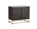 Sunpan Rebel Sideboard - Gold - Light Grey Marble / Charcoal Grey