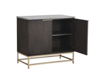 Sunpan Rebel Sideboard - Gold - Light Grey Marble / Charcoal Grey
