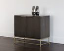 Sunpan Rebel Sideboard - Gold - Light Grey Marble / Charcoal Grey