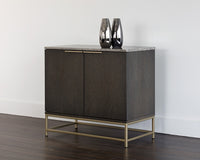 Sunpan Rebel Sideboard - Gold - Light Grey Marble / Charcoal Grey