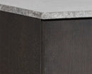 Sunpan Rebel Sideboard - Gold - Light Grey Marble / Charcoal Grey
