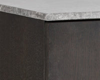 Sunpan Rebel Sideboard - Gold - Light Grey Marble / Charcoal Grey