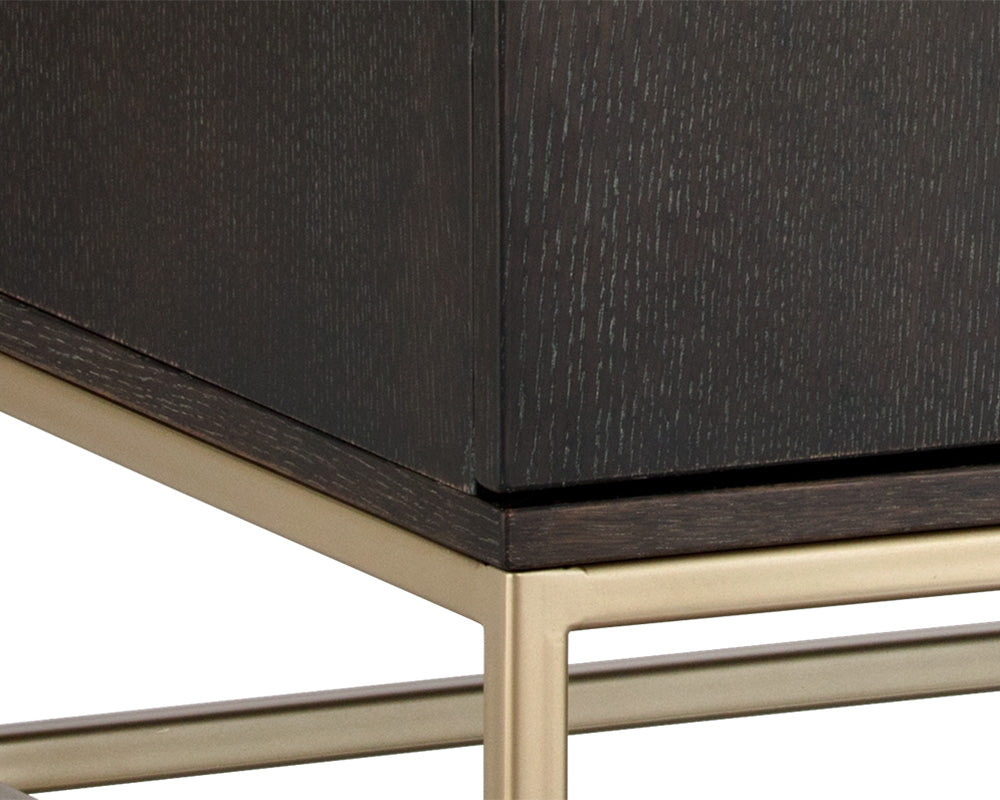 Sunpan Rebel Sideboard - Gold - Light Grey Marble / Charcoal Grey