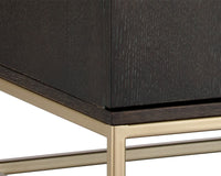 Sunpan Rebel Sideboard - Gold - Light Grey Marble / Charcoal Grey